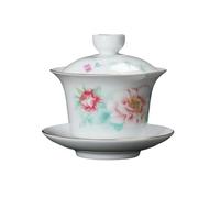 Chinois ménage simple et exquis porcelaine blanche glaçure pratique Kung Fu trois talents bol style 1