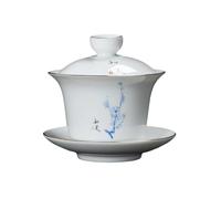 Chinois ménage simple et exquis porcelaine blanche glaçure pratique Kung Fu trois talents bol style 3