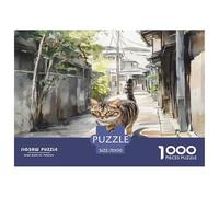 Chinois Rural Chat Puzzles Divertissement Créatif Activités Familiales Stimulantes 1000 Stukjes Animaux Casse-tête Qualité Premium pour Adultes 70x50cm/1000pcs