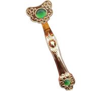 Chinois Traditionnel doré Ruyi Sceptre fabriqué à la Main Feng Shui Ruyi Sceptre Ornement Chance Bijoux Ornement Cadeau Maison Bureau décor