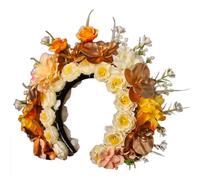 Chinois Traditionnel Tissé À La Main Fleur Large Bandeaux Pour Femmes Dames Fête Séances Photo Multicolore Fleur Coiffe Photographie Modèle Chapeaux