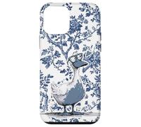 Chinoiserie Floral Bleu Supercute Wildflowers Nerd Goose Coque pour iPhone 12 Mini