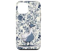 Chinoiserie Floral Bleu Supercute Wildflowers Nerd Goose Coque pour iPhone 12 Mini