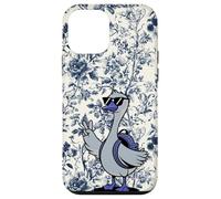 Chinoiserie Floral Blue Supercute Cool Lunettes de Soleil Oie Coque pour iPhone 12 Mini
