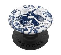 Chinoiserie Floral Magik Witchy Elegant Woman Lance Un Sort PopSockets PopGrip Adhésif