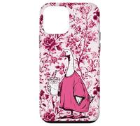 Chinoiserie Floral Rose Supercute Bubble Tea Oie Coque pour iPhone 12 Mini