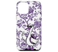 Chinoiserie Floral Violet Supercute Lunettes de Soleil Cool Goose Coque pour iPhone 12 Mini