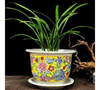 Chinoiserie Peinte à la Main jardinière de Jardin Jingdezhen Extra Grand Pot de Fleur en céramique Pastel Pot intérieur extérieur