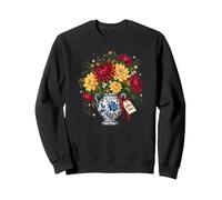 Chinoiserie Vase Chrysanthème Rassembler Ici Automne Floral Sweatshirt