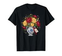 Chinoiserie Vase Chrysanthème Rassembler Ici Automne Floral T-Shirt Graphique avec Valeur
