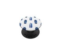Chinoiserie Vases à Fleurs esthétiques Bleues et Blanches PopSockets PopGrip Adhésif