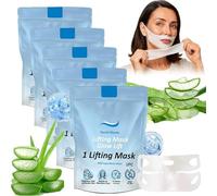 Chinology Masque Double Menton,Lot De 5 Masques De Menton De Chinology,masque anti-âge au collagène pour double menton,Masque de levage en V,Dites Adieu à Votre Double Maintenant (10pcs)