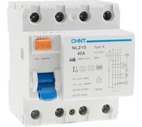 Chint 782001 Interrupteur différentiel à courant résiduel Interrupteur différentiel sensible tous courants B/10 kA 3 pôles 40 A 0.03 A