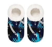 Chintiz Pantoufles douces et confortables pour femme et homme - Chaussures de course en peluche antidérapante à dos fermé pour chambre à coucher, hiver, intérieur et extérieur, Pistes de pneus de