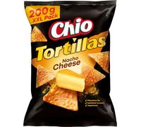 Chio Tortillas Chips Nacho Cheese Snack de maïs au goût de fromage 200g