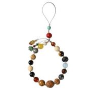 Chiorgone Bodhi Breloque de téléphone à 18 graines, multi-perles chinoises, pierre naturelle et cordon de graines - Ornement Feng Shui à suspendre pour bénédictions et protection - Accessoire pour