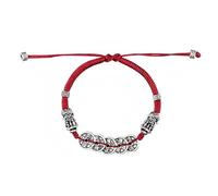 Chiorgone Bracelet bouddhiste authentique avec cinq pièces d'empereurs - Breloque Feng Shui pour homme et femme - Fait à la main - Accessoire porte-bonheur - Cadeau et mode