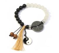 Chiorgone Bracelets Yin Yang Œil de Tigre Couples - Bracelets Assortis en Pierre Naturelle pour Connexion Longue Distance et Chance