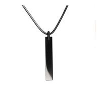 Chiorgone Collier avec pendentif barre d'obsidienne noire naturelle - Amulette en cristal unisexe pour la chance, la protection et le bouclier d'énergie négative