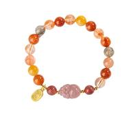 Chiorgone Pi Xiu Bracelet extensible pour la richesse et la chance - Bracelet d'énergie Feng Shui, bijou porte-bonheur chinois attirant la richesse pour femme, bracelet cadeau extensible