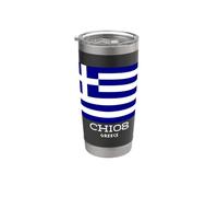 Chios Grèce Île grecque Hellas Souvenir de vacances Égée Gobelet isotherme en acier inoxydable double paroi
