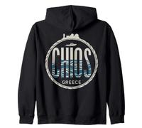 Chios Grèce Nautical City Travel Design Sweat à Capuche
