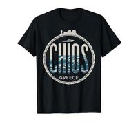 Chios Grèce Nautical City Travel Design T-Shirt Graphique avec Valeur