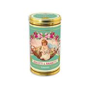 Chiostro di Saronno Amaretti Del Chiostro Mix 300 g Amaretti Mixtes Croquants et Mous, Amaretti De Saronno, Emballés À La Main Individuellement, Boîte En Métal Vintage