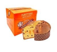 Chiostro di Saronno Panettone Artisanal 750 g Panettone À Fermentation Lente, Panettone Avec Éclats De Chocolat et Crème À L'Orange, Zestes D'Orange Confits, Sans Raisins Secs