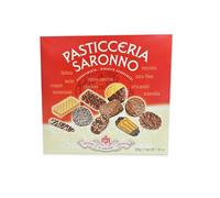 Chiostro di Saronno Patisserie Di Saronno 200 g Biscuits et Pasticcini Au Chocolat, Mix Pâtisserie, Spécialités Italiennes, Boîte Carrée Rouge