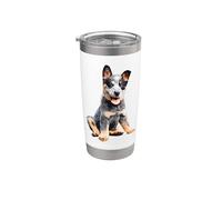 Chiot à talon bleu australien Gobelet isotherme en acier inoxydable double paroi
