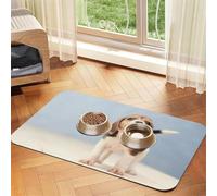 Chiot Beagle,Tapis d'alimentation pour Animaux de Compagnie, Sets de Table en Cuir PU pour Chats et Chiens,30x45cm