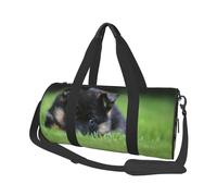 Chiot Berger Allemand Animaux de Compagnie Pelouse Bokeh Chiens, Sac de Voyage de Grande capacité, Sac à Main Rond, Sac de Voyage de Sport, fourre-Tout, Sac de Fitness