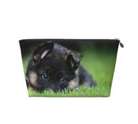 Chiot Berger Allemand Animaux de Compagnie Pelouse Bokeh Chiens, Trousse de Toilette Trousse de Maquillage Sac à cosmétiques Trousse de Toilette de Voyage Portable