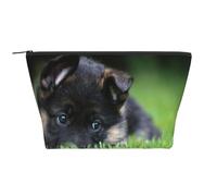 Chiot Berger Allemand Animaux de Compagnie Pelouse Bokeh Chiens, Trousse de Toilette Trousse de Maquillage Sac à cosmétiques Trousse de Toilette de Voyage Portable