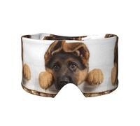 Chiot berger allemand,Masque pour les yeux bloquant la lumière Cache-yeux et cache-oreilles pour le sommeil