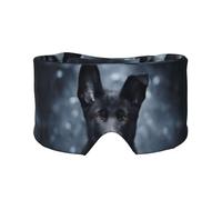 Chiot berger allemand noir berger allemand,Masque pour les yeux bloquant la lumière Cache-yeux et cache-oreilles pour le sommeil
