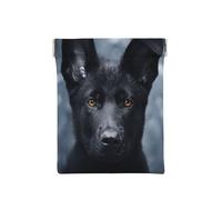 Chiot Berger Allemand Noir Berger Allemand, Sac de Rangement pour Femmes, Portefeuille supérieur à Presser, Petit Porte-Monnaie, Pochette de Changement