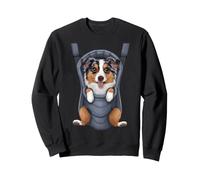 Chiot Berger Australien Amusant dans Un Porte-bébé. Amoureux des Chiens Sweatshirt