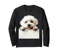 Chiot Blanc Mignon en Peluche Qui Regarde Un Chiot Manche Longue