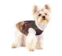 Chiot Border Collie Bokeh Brown Border Collie,T-Shirt sans Manches en Coton pour Animaux de Compagnie, Gilet Respirant, Extensible et Doux,M