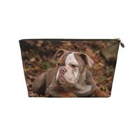Chiot Bouledogue américain, Trousse de Maquillage Trousse à cosmétiques Trousse de Toilette de Voyage Portable Pochette de Toilette