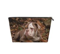 Chiot Bouledogue américain, Trousse de Toilette Trousse de Maquillage Sac à cosmétiques Trousse de Toilette de Voyage Portable