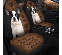 Chiot Bouledogue Français, Entre, Assieds-Toi, Tais-Toi, Tiens-Toi 2 Pièces Housses De Siège De Voiture Avant Machine Housse Couverture Couvre Sieges Confort Housse De Sieges Auto Universel