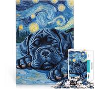 Chiot Cane Corso endormi Puzzles de 1000 pièces pour Adolescents Coupe de précision Décoration d'intérieur et Cadeaux Uniques 38x26cm