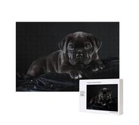 Chiot Cane Corso Pets Chiot Cane Corso Noir,Puzzle Familial en Bois de 300 pièces pour Adultes et Adolescents, décoration d'intérieur