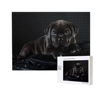 Chiot Cane Corso Pets Chiot Cane Corso Noir,Puzzle Familial en Bois de 500 pièces pour Adultes et Adolescents, décoration d'intérieur