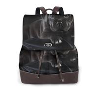 Chiot Cane Corso Pets Chiot Cane Corso noir,Sac à dos imperméable pour femme, sac à dos de voyage léger en cuir PU tendance