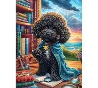 Chiot Caniche dans Le Jardin Fleuri 1000 Pièces Puzzle Personne Âgée en Carton Anti-Déchirure Mythes Animal Plante Facile Débutant Anti-Stress Thérapie Occupationnelle Cadeau Anniversaire Pas C