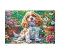 Chiot Cavalier King Charles 1000 Pièces Puzzle Adulte en Carton sans Déformation Très Difficile Anti-Stress Jeu De Société Idée Cadeau Anniversaire Rapport Premium 1000 PCS